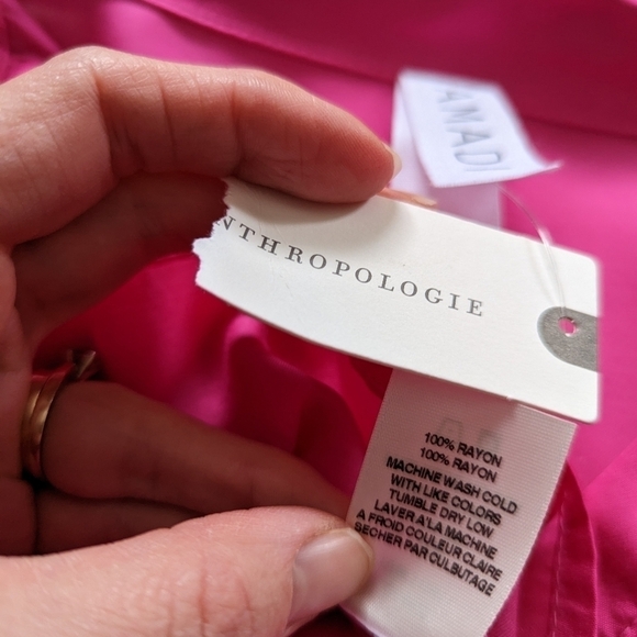Anthropologie amadi pink blouse medium - Picture 12 of 15